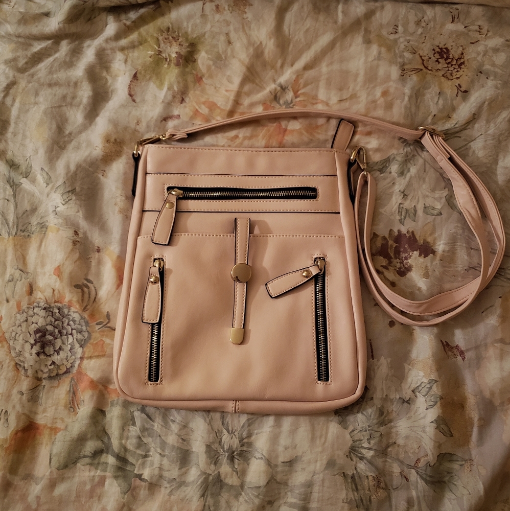 Fabulous Age | Peach Square Flat Cross-body Purse